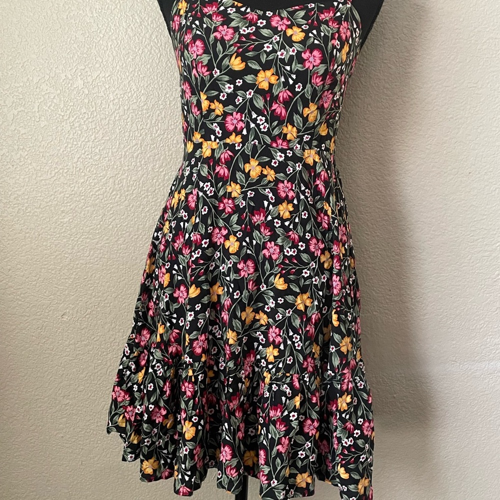 Black floral dress